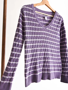 Chaleco morado rayado lila