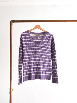 Chaleco morado rayado lila