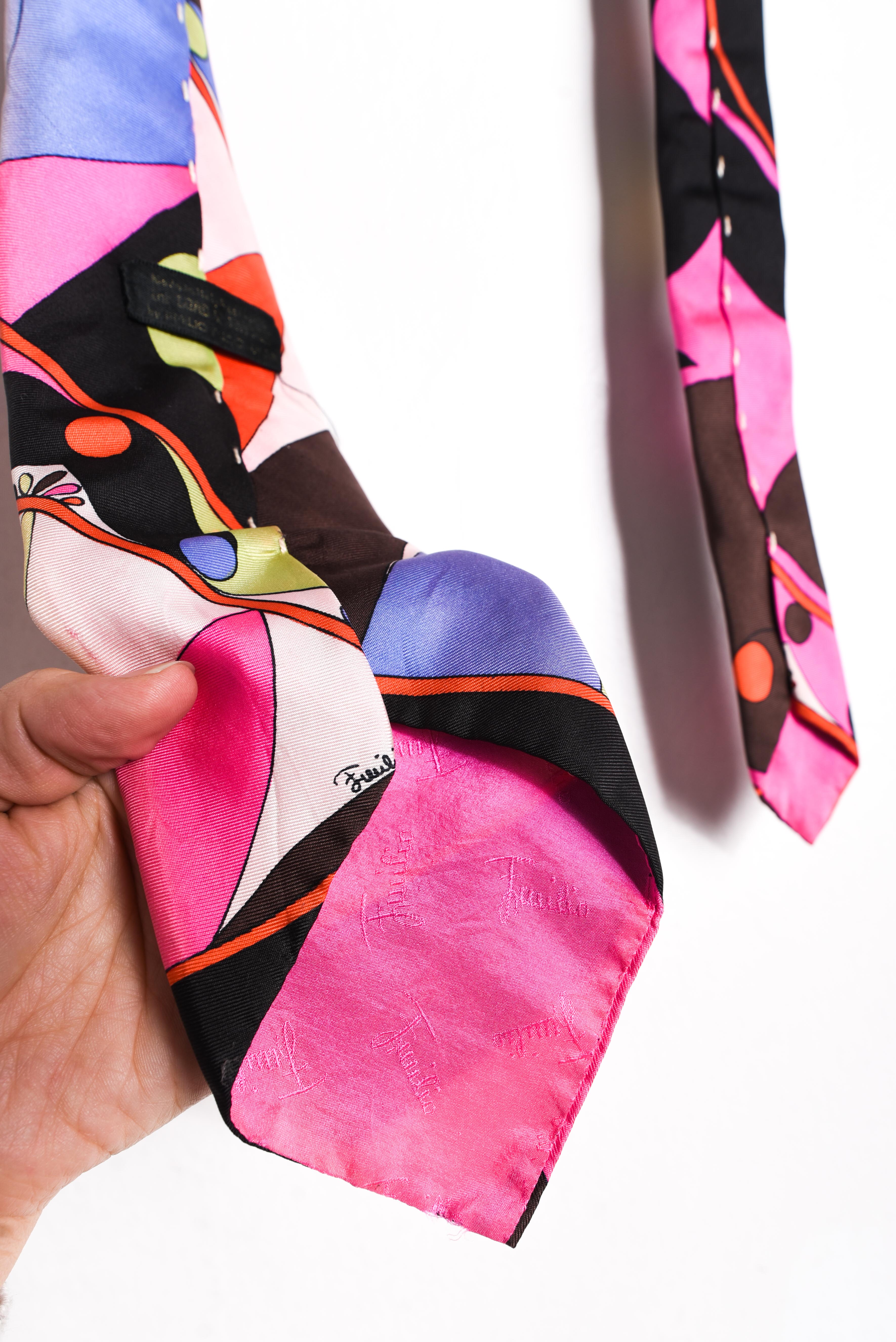 Corbata 1960s Emilio Pucci silk