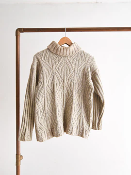 Chaleco beige trenzado vintage made in Chile
