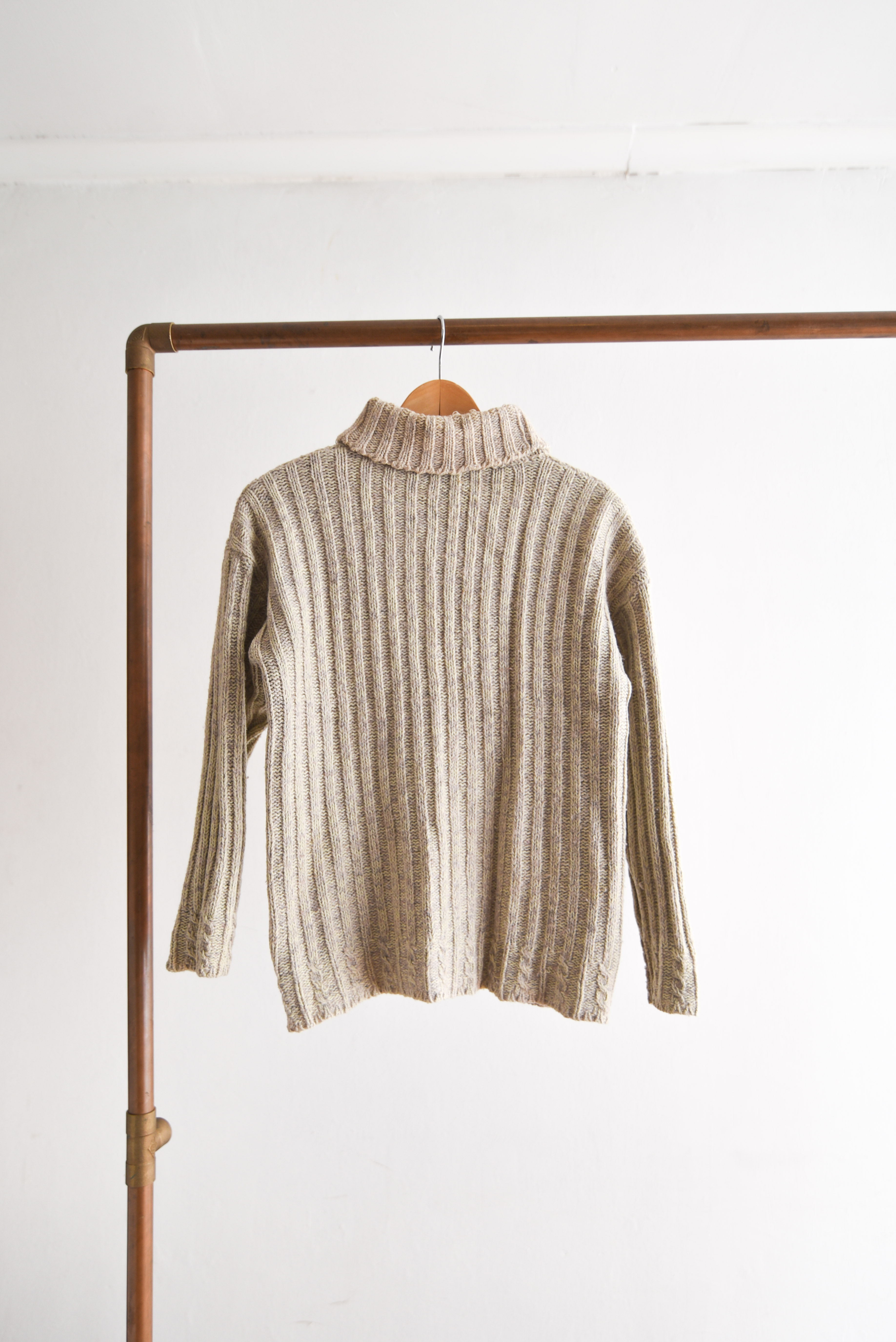 Chaleco beige trenzado vintage made in Chile