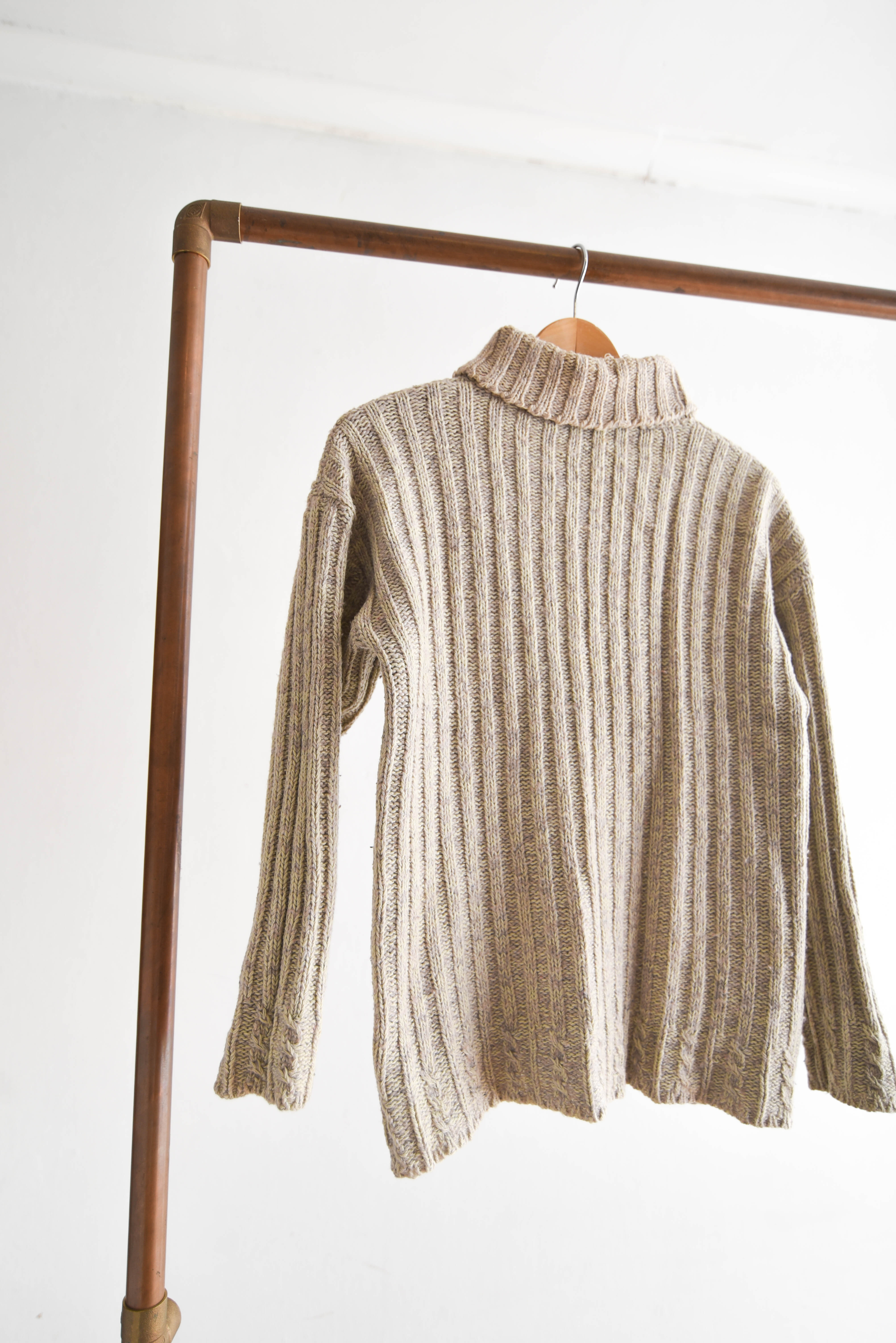 Chaleco beige trenzado vintage made in Chile