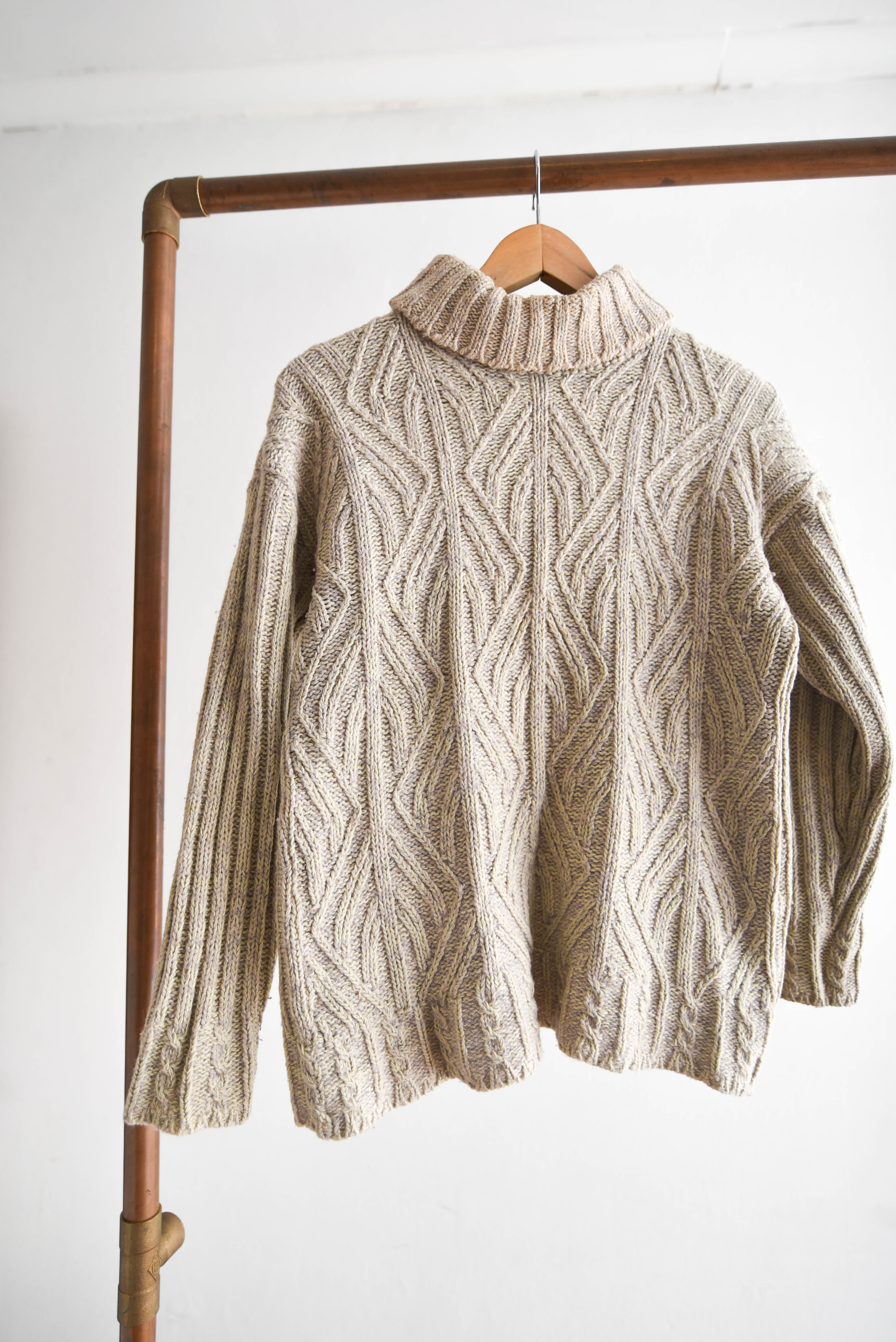 Chaleco beige trenzado vintage made in Chile