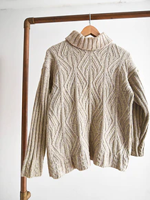 Chaleco beige trenzado vintage made in Chile