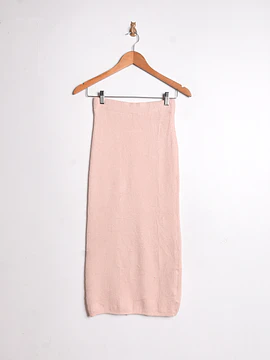 Falda peach tejida 