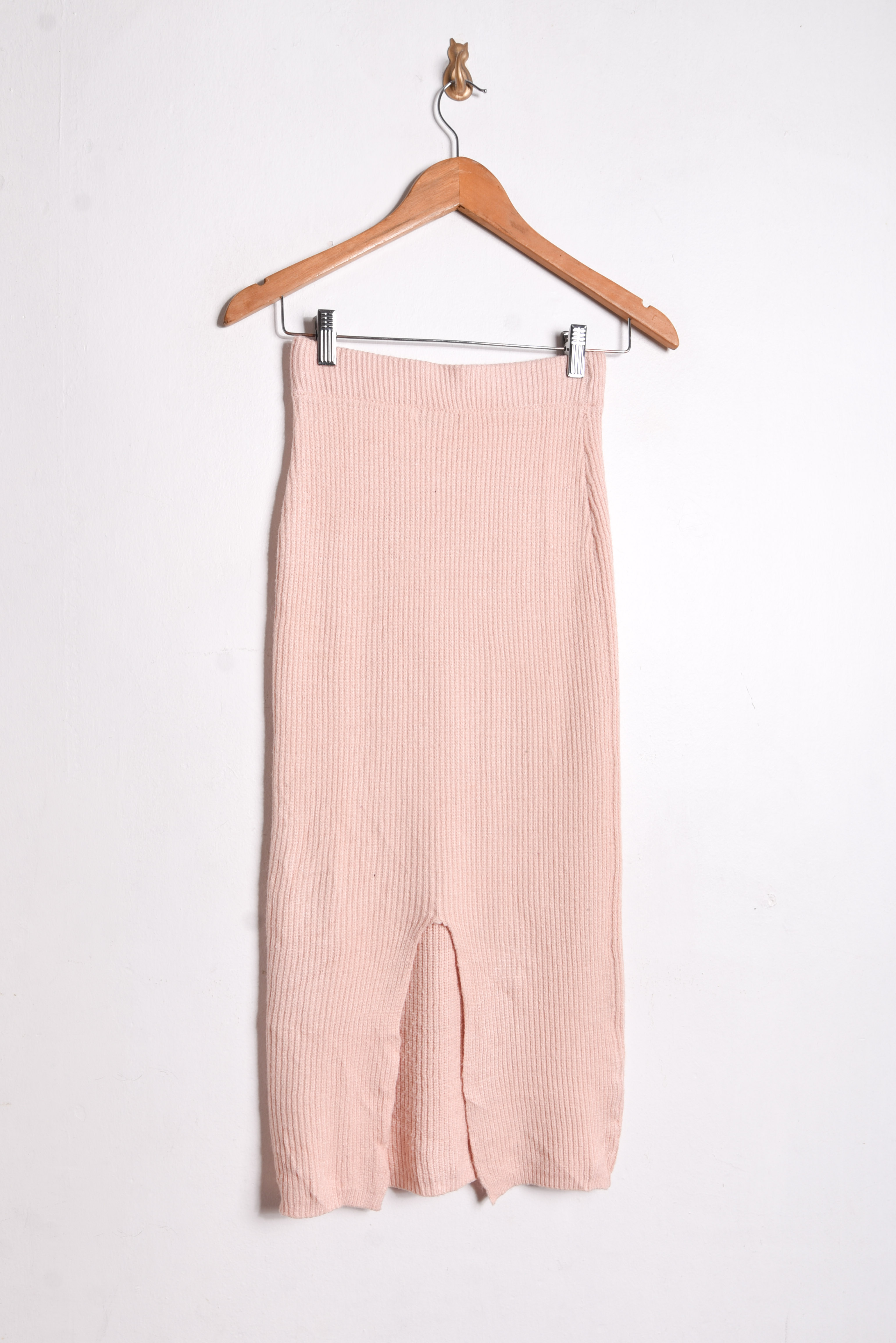 Falda peach tejida 