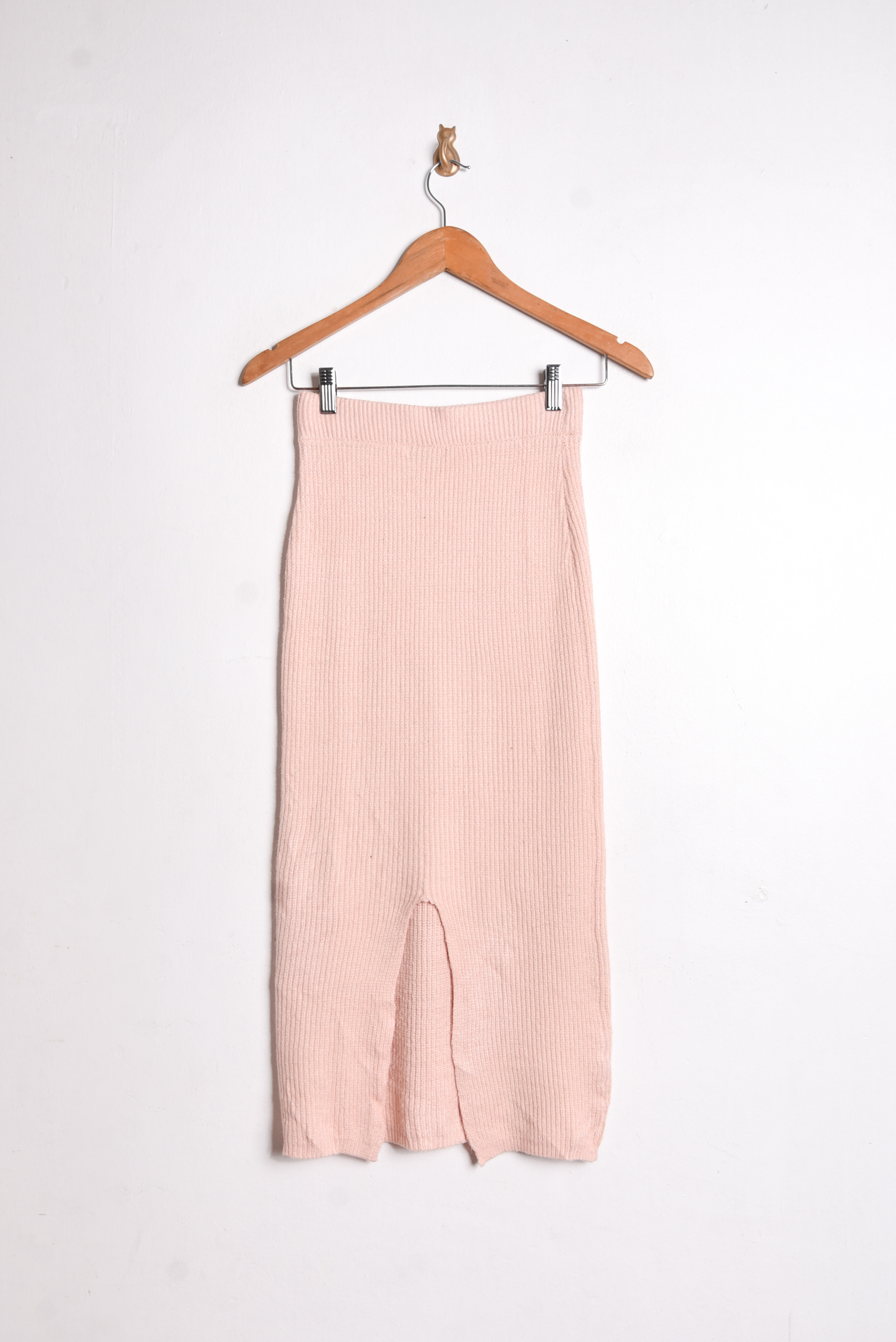 Falda peach tejida 