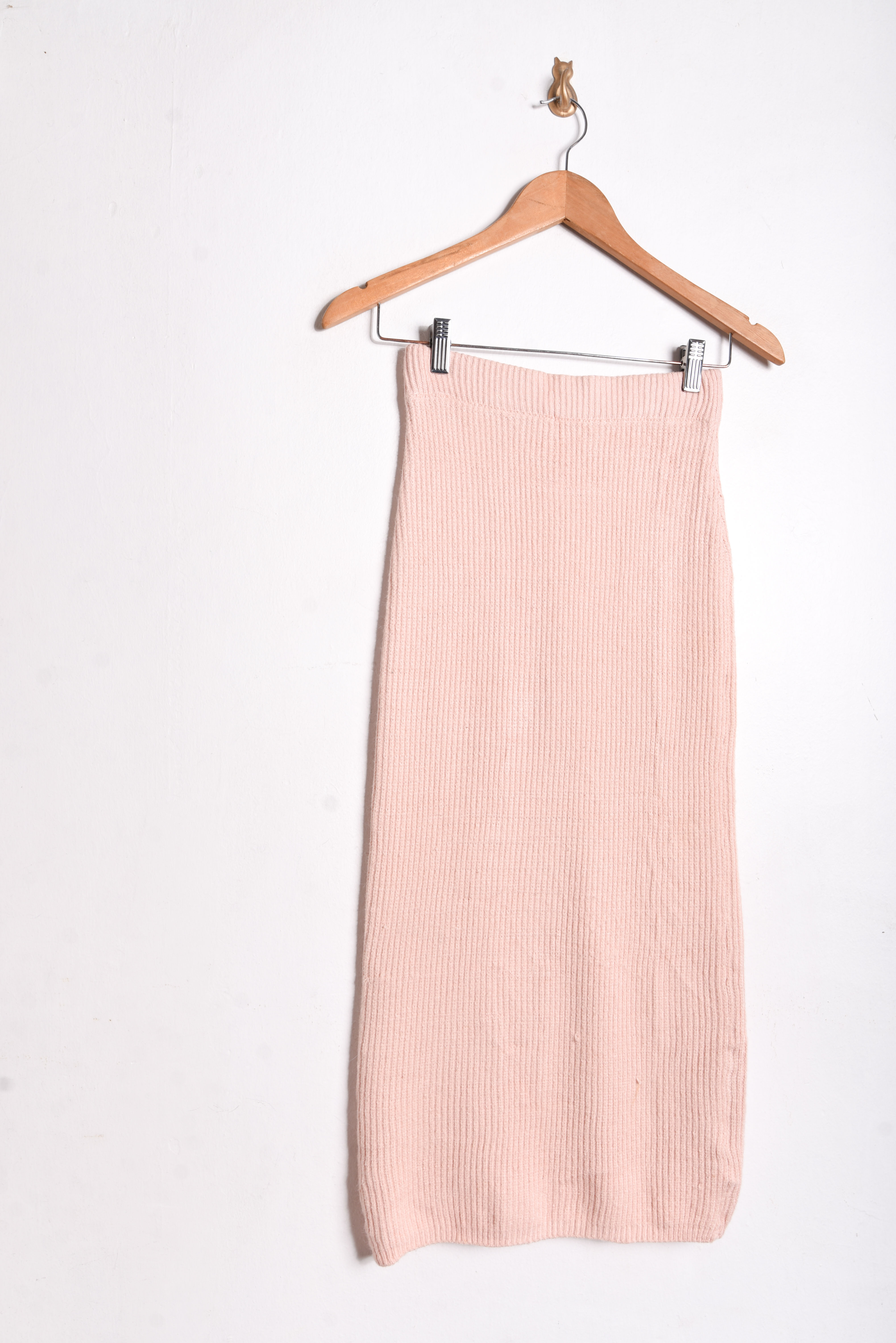 Falda peach tejida 