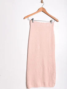 Falda peach tejida 