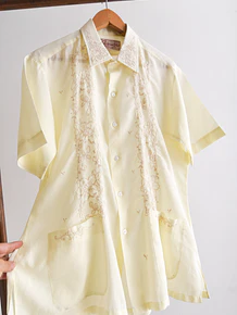 Blusa vintage amarillo pastel 60s