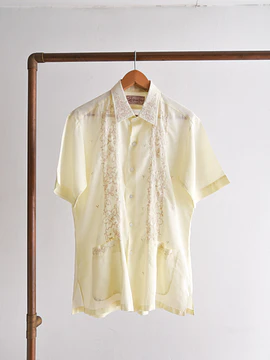 Blusa vintage amarillo pastel 60s