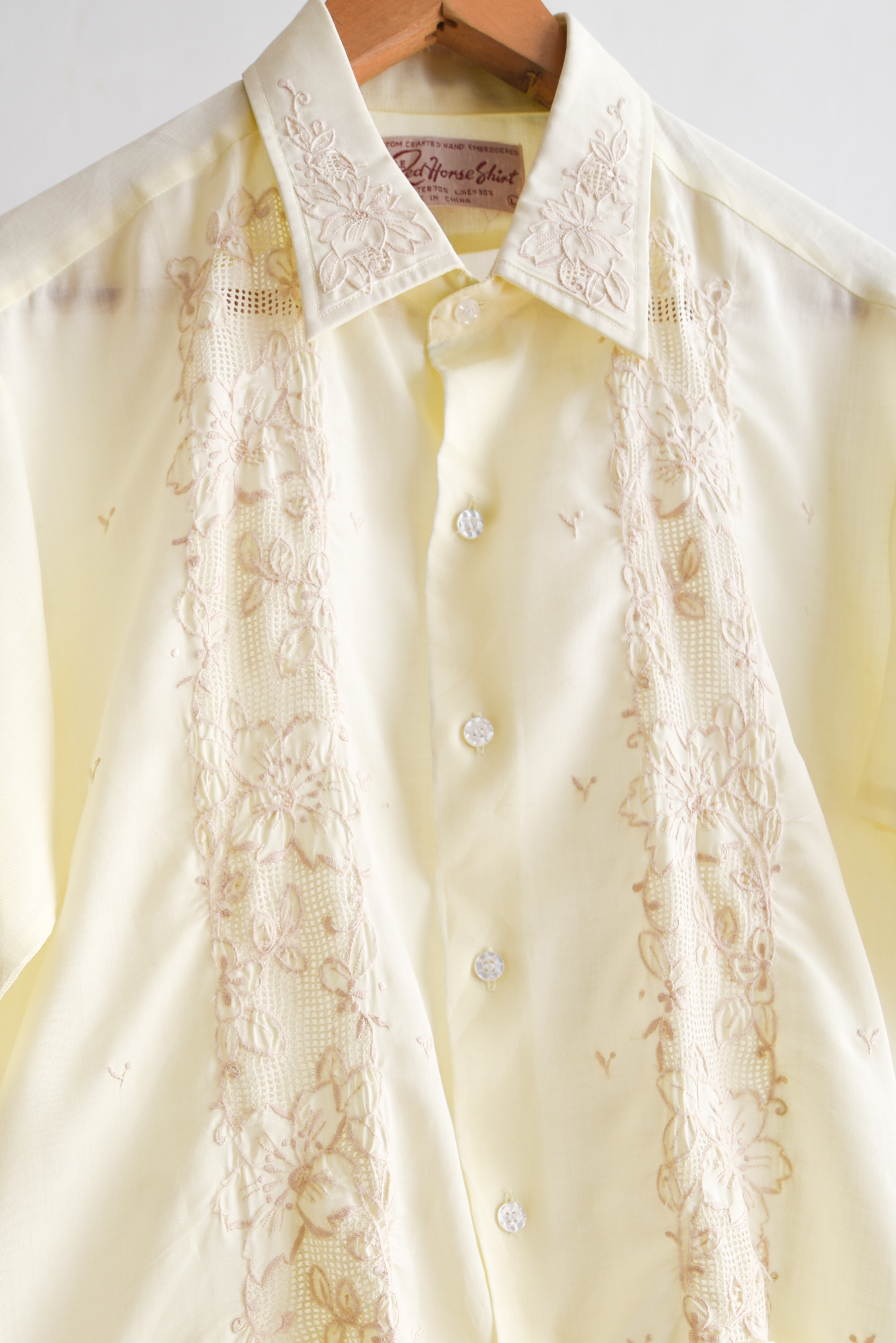 Blusa vintage amarillo pastel 60s