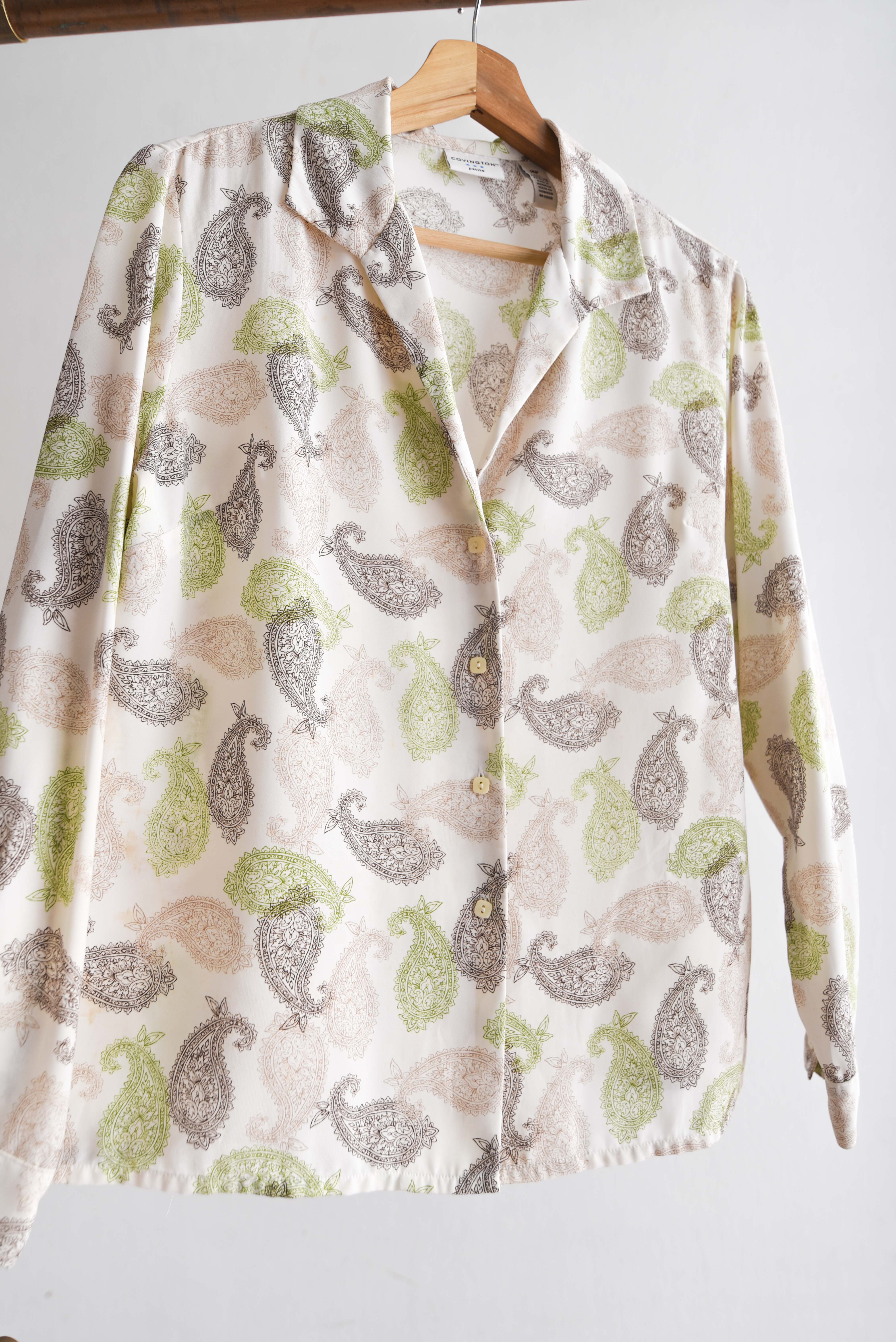 Blusa marfil paisley 90s