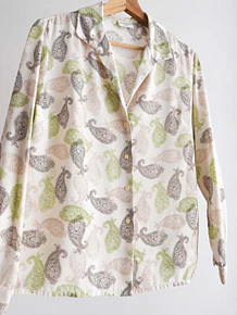 Blusa marfil paisley 90s