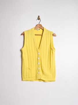 Sweater vest amarillo 70s