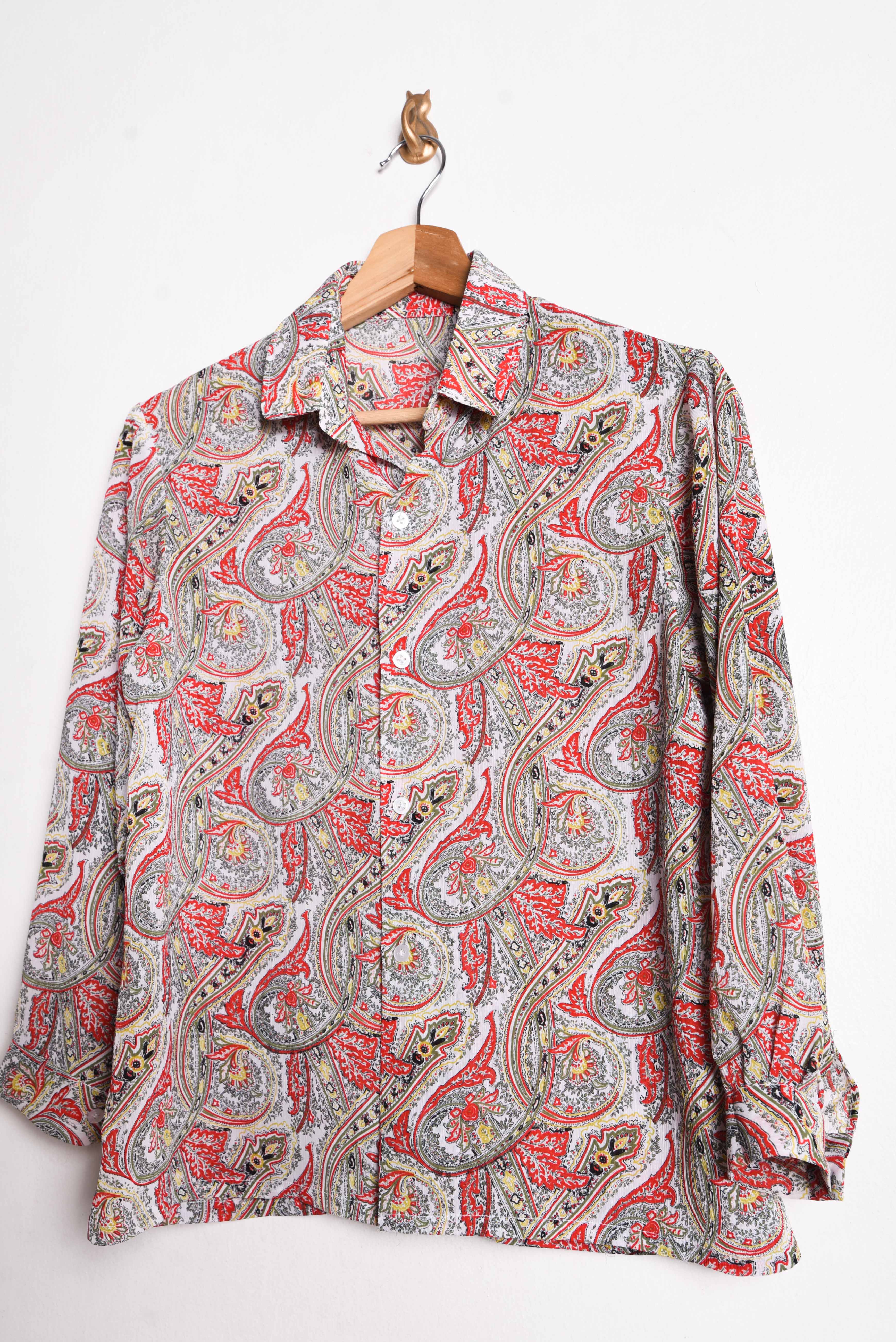 Blusa red paisley 90s