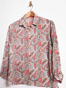 Blusa red paisley 90s
