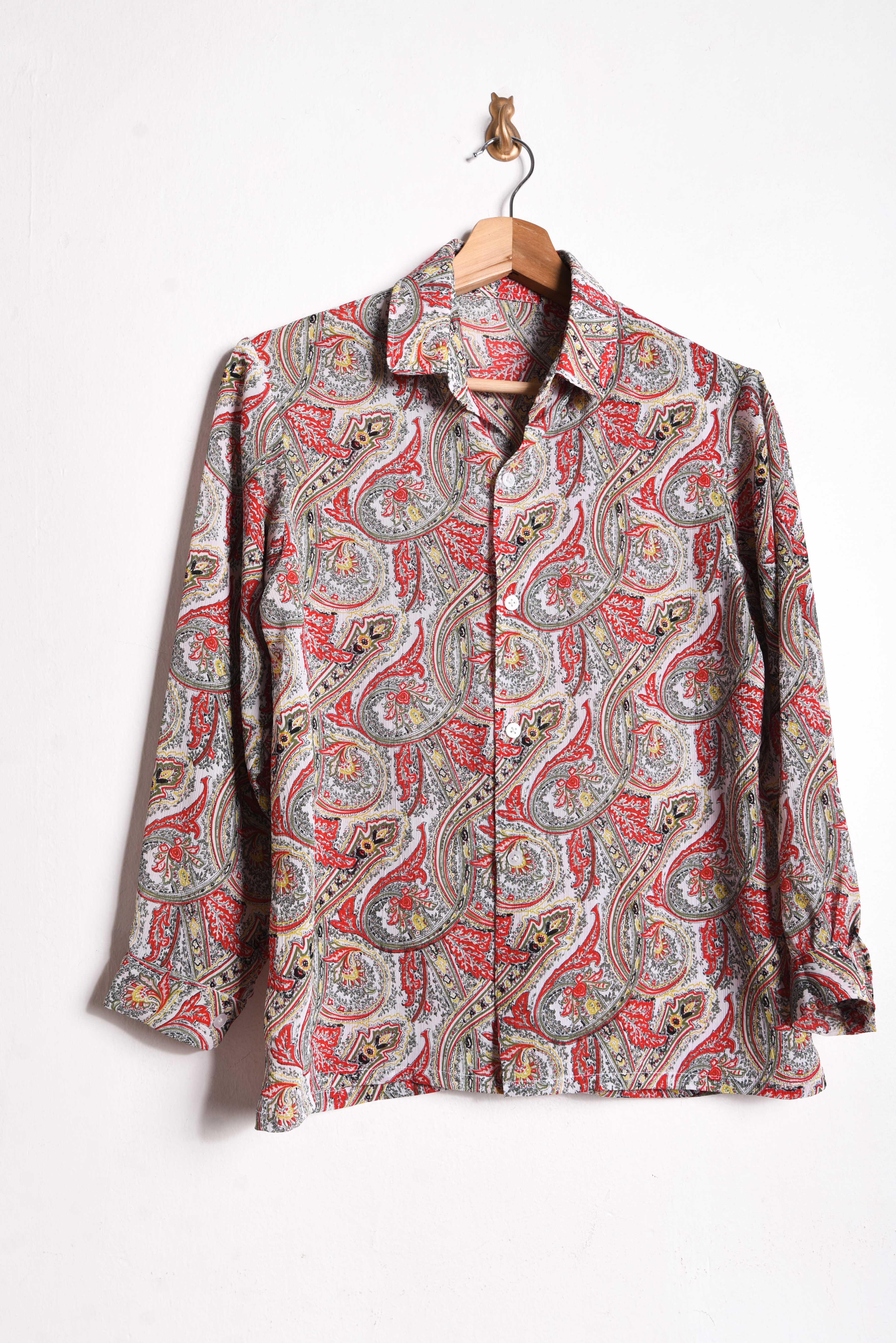 Blusa red paisley 90s