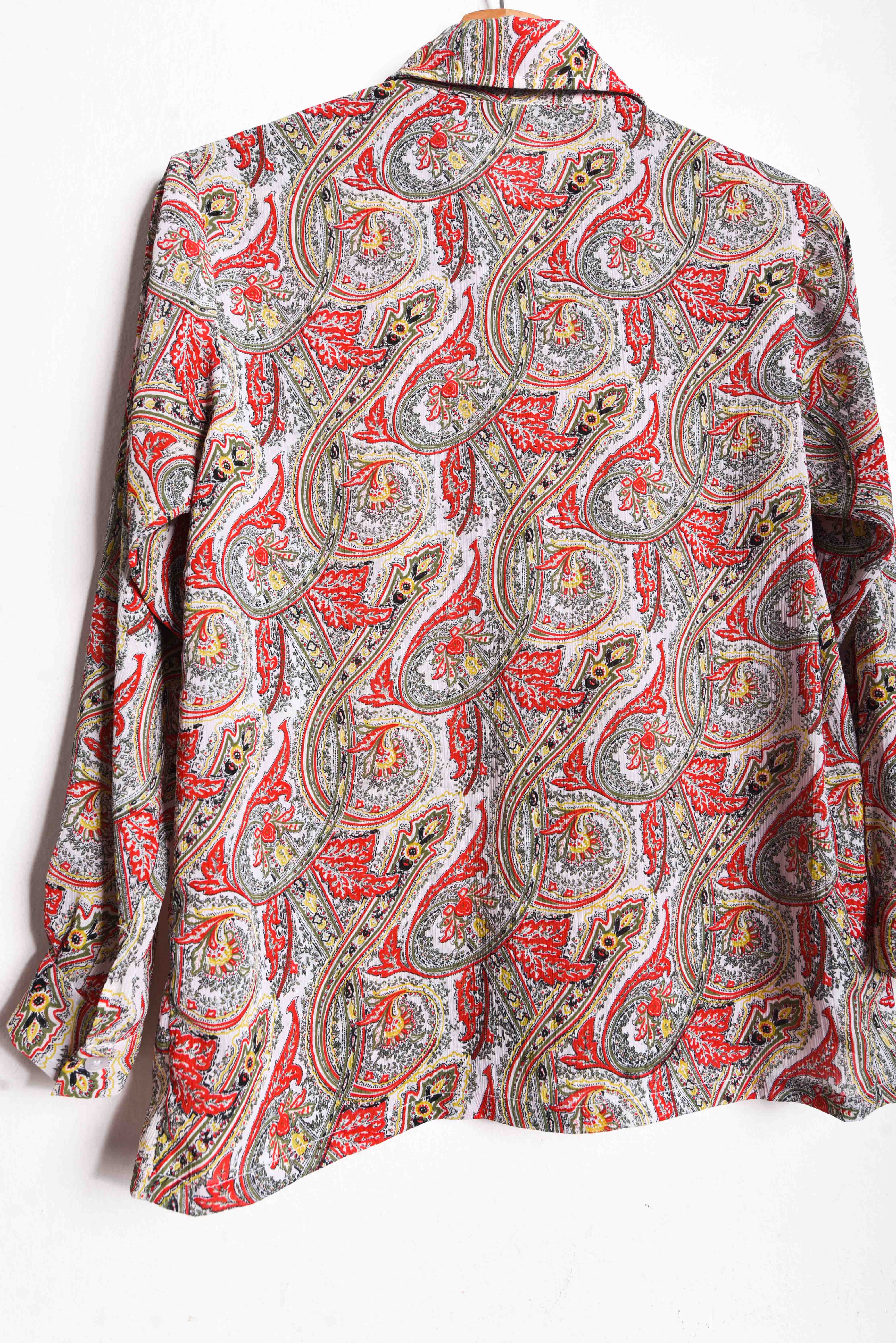 Blusa red paisley 90s
