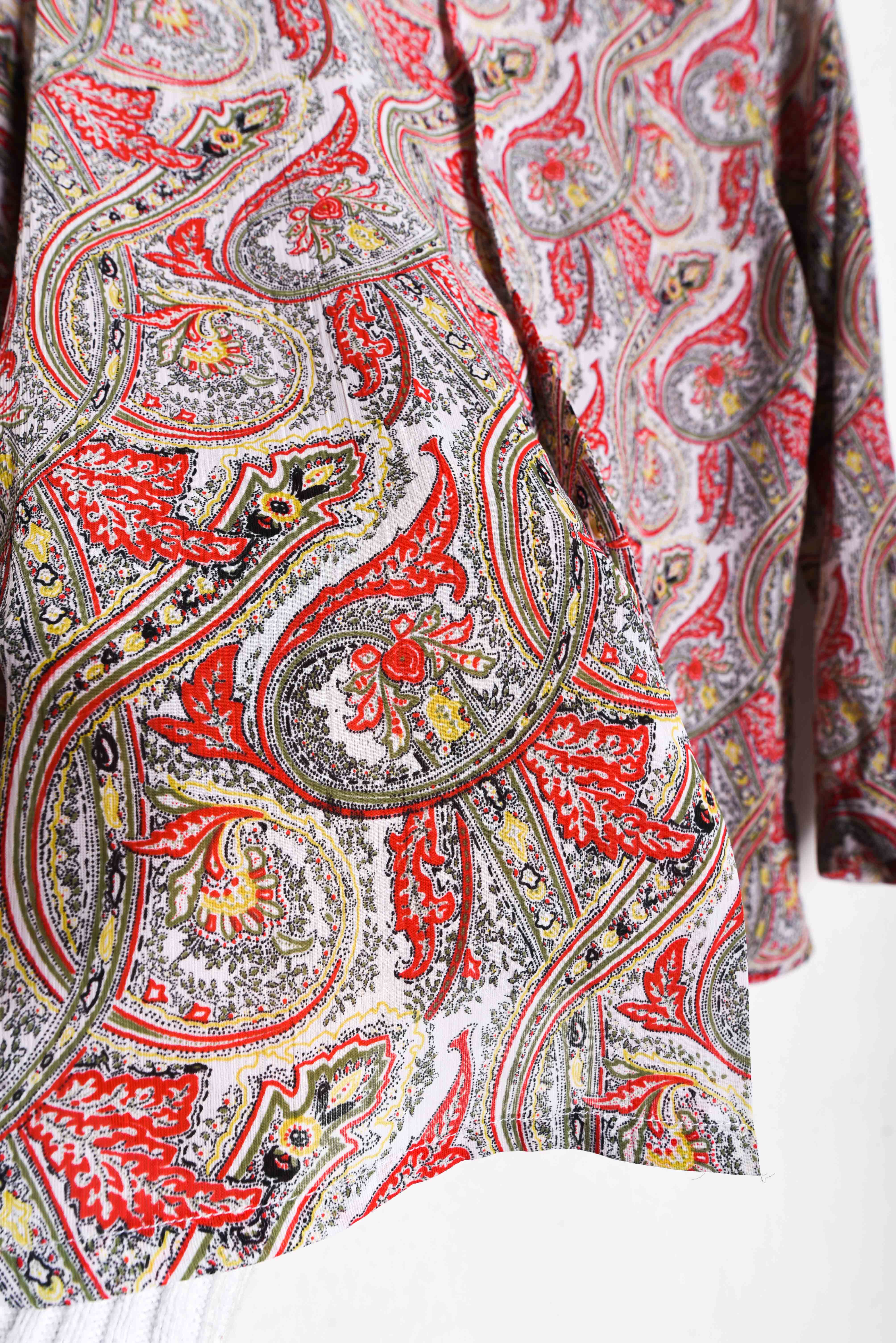 Blusa red paisley 90s