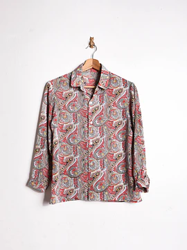 Blusa red paisley 90s