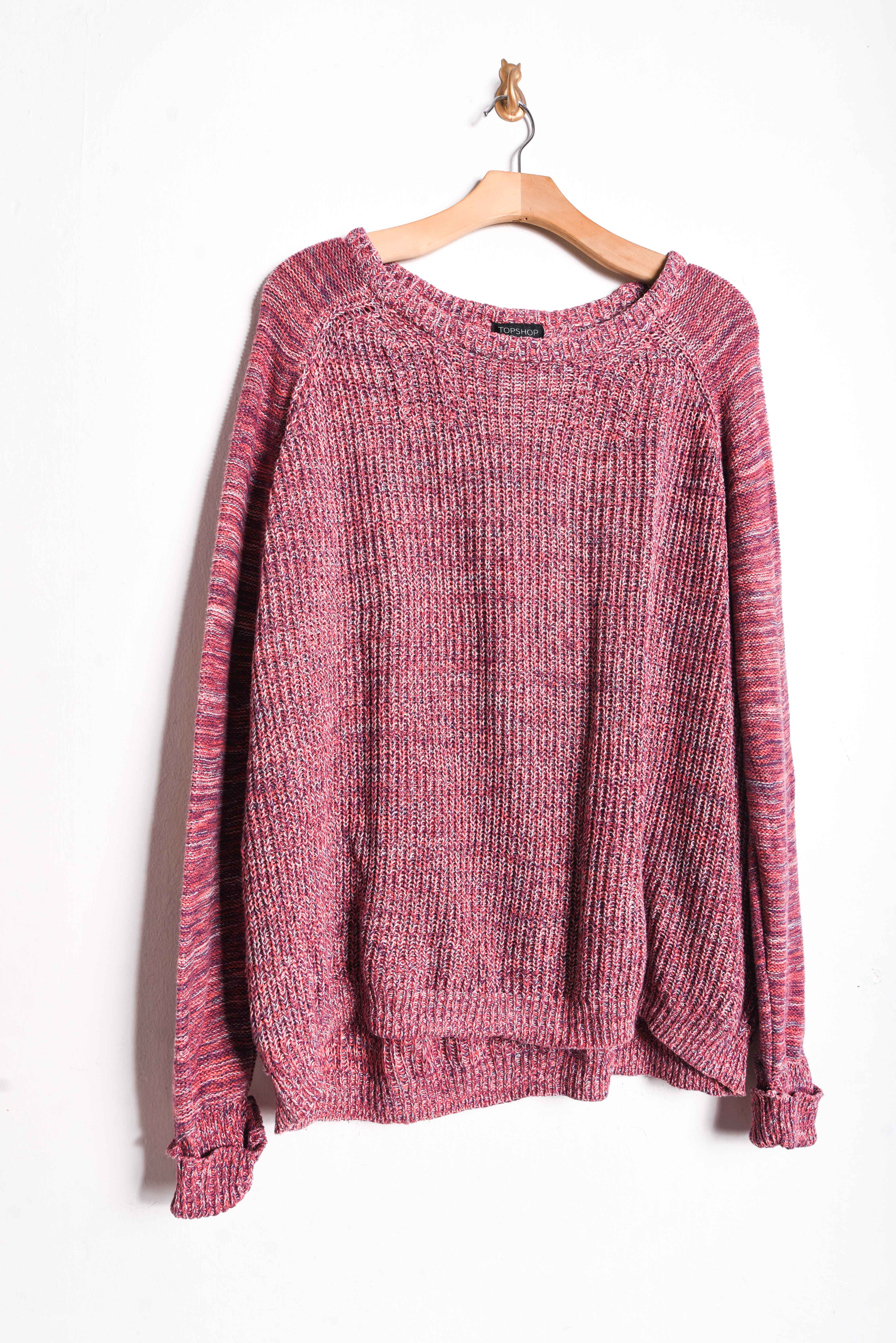 Chaleco rosa jaspeado Topshop