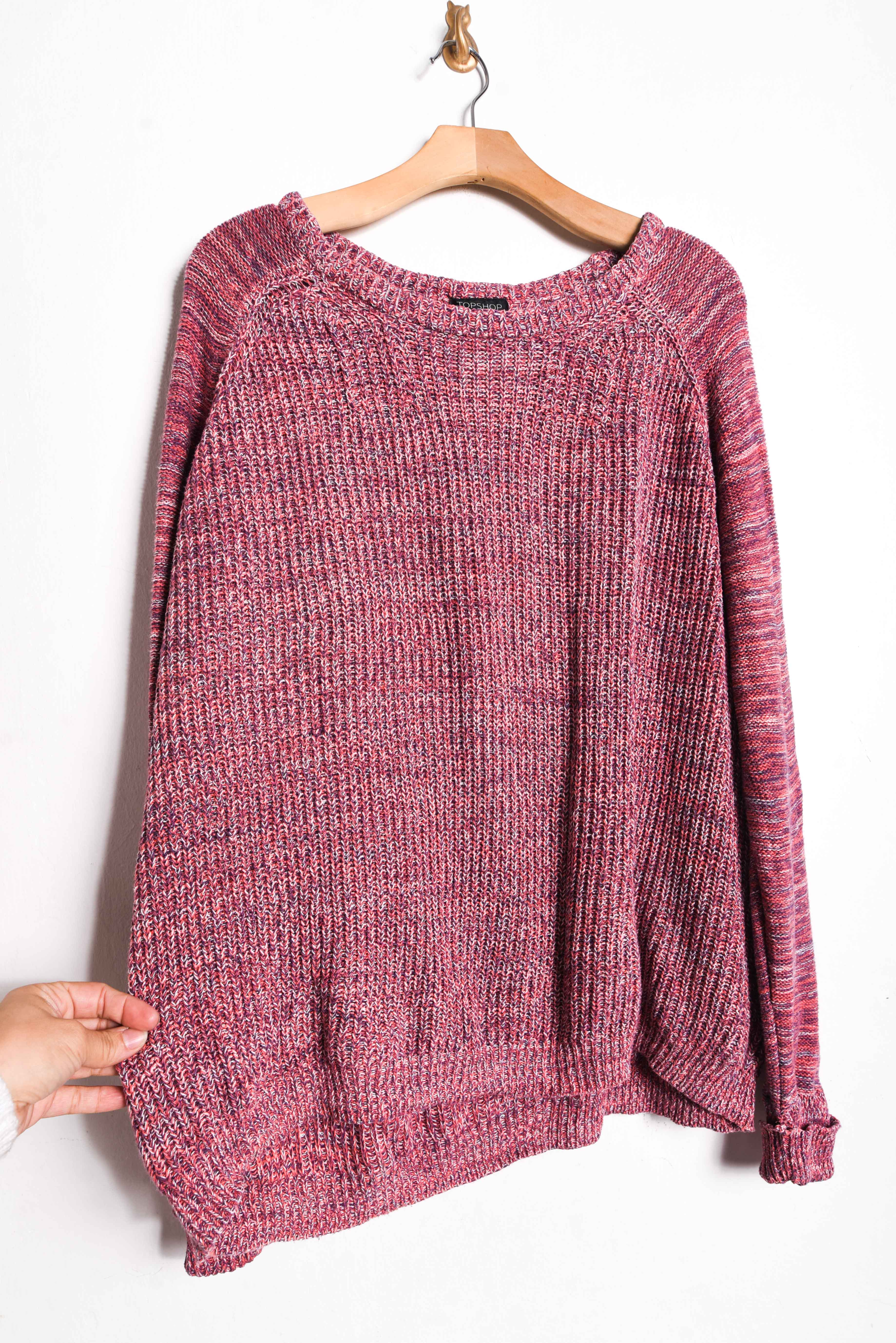 Chaleco rosa jaspeado Topshop
