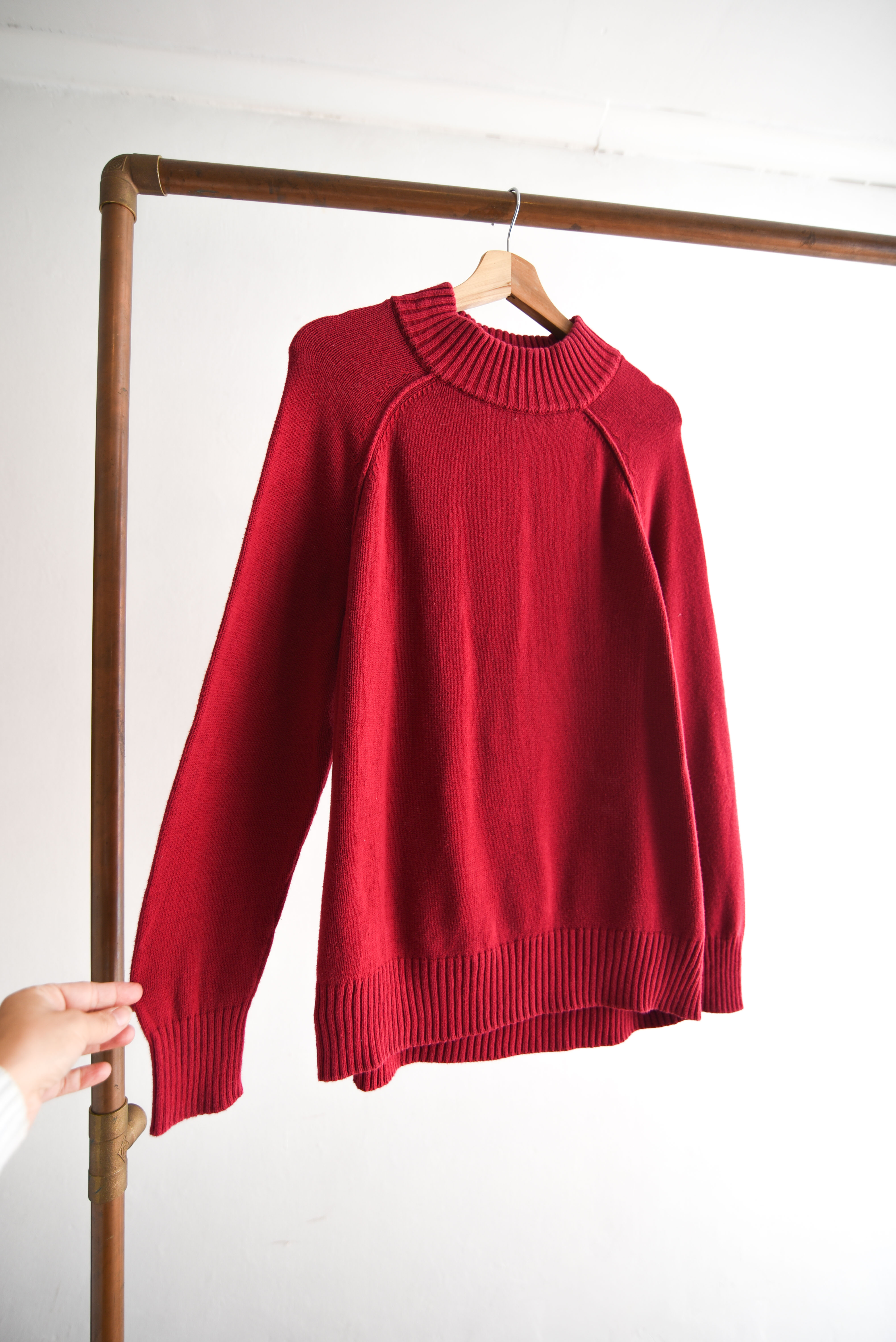 Chaleco rojo cuello alto