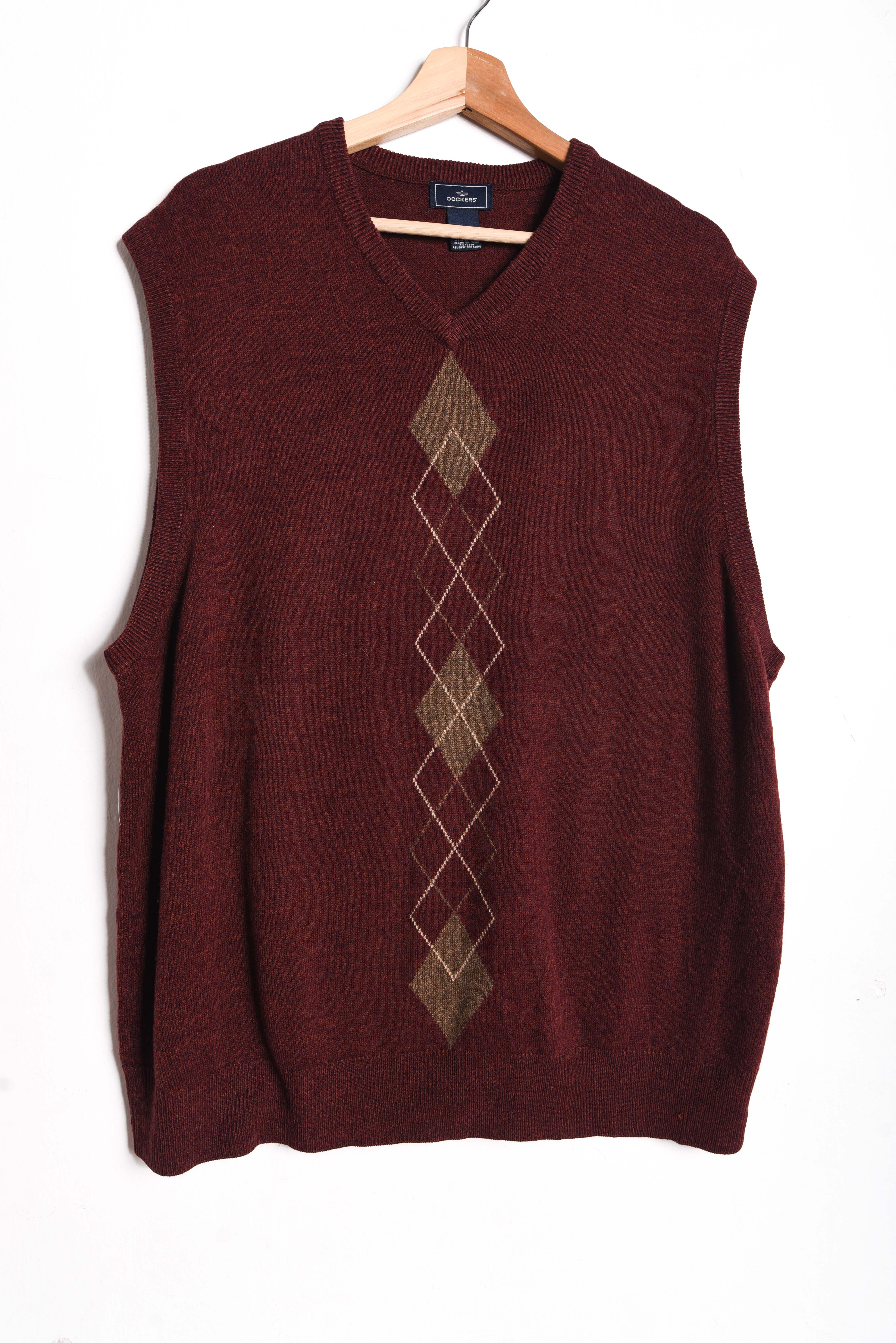Sweater vest burdeo rombos