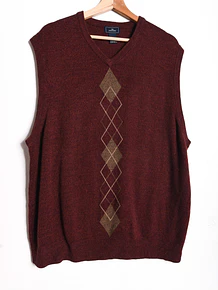 Sweater vest burdeo rombos