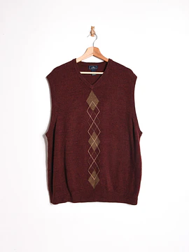 Sweater vest burdeo rombos