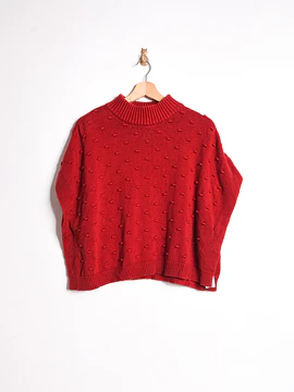 Chaleco rojo texturado
