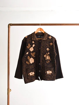 Cardigan café diseño otoñal vintage