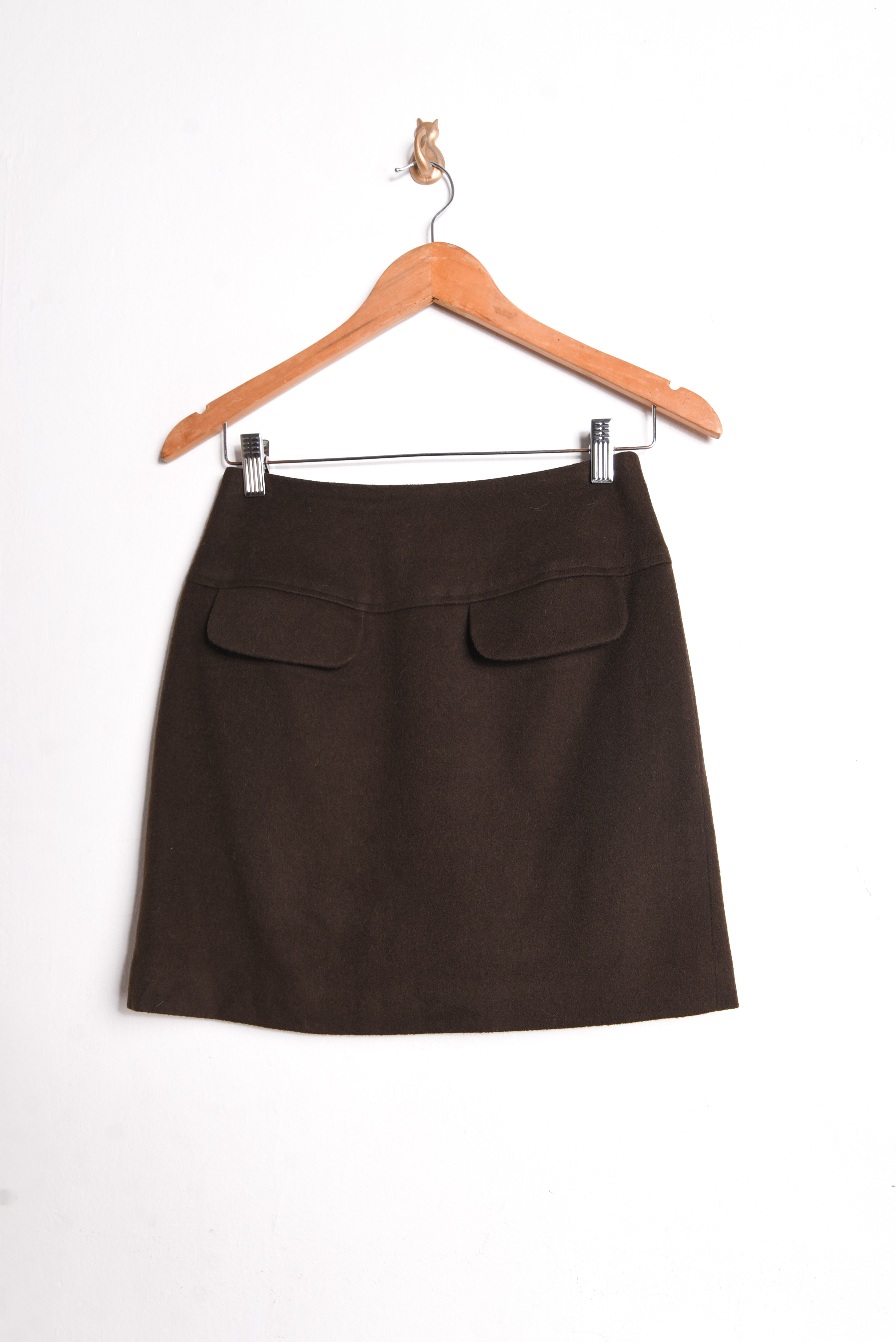 Mini falda café lana 90s 