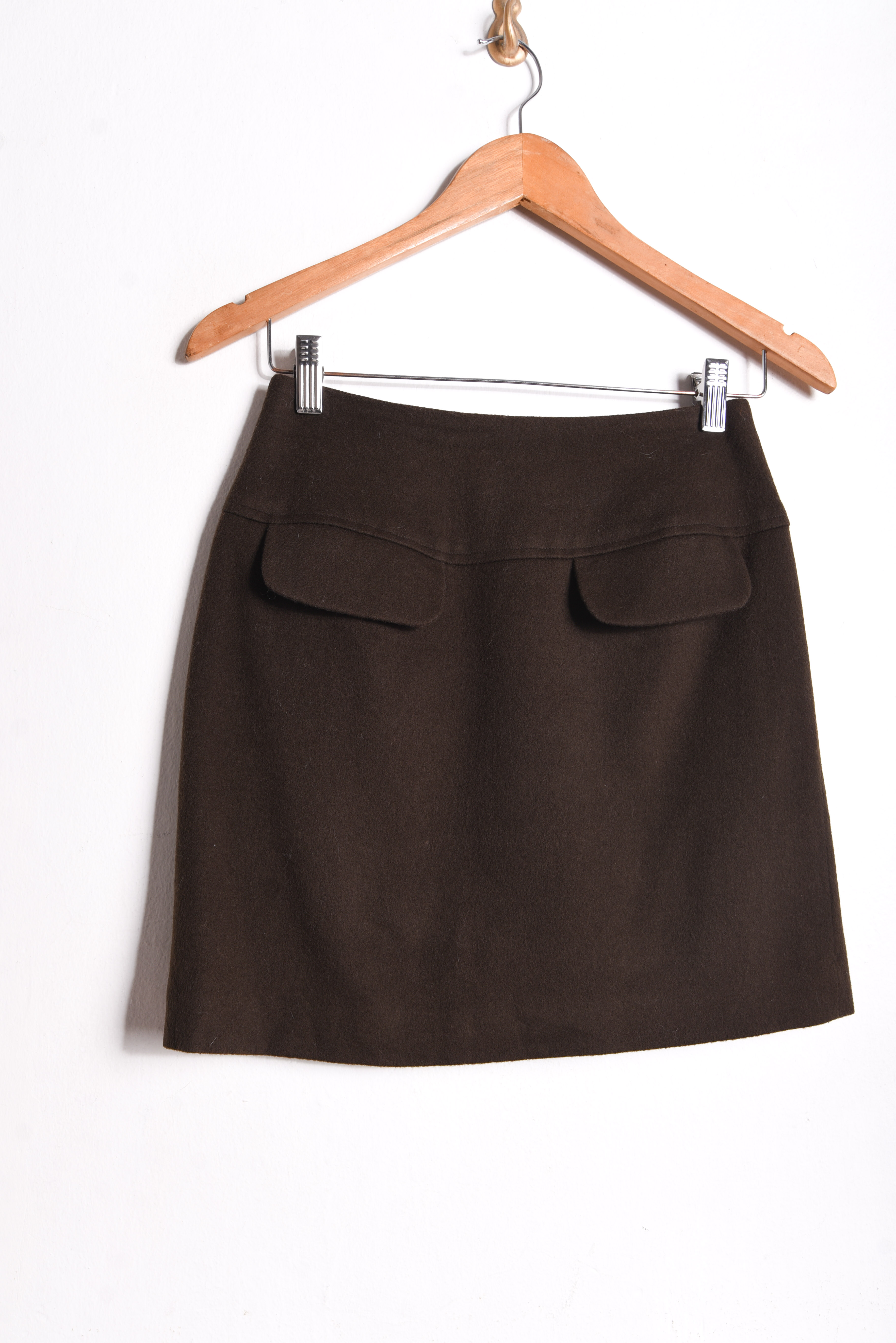 Mini falda café lana 90s 