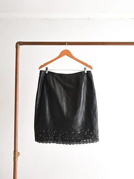 Falda vintage cuero 90s