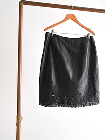 Falda vintage cuero 90s