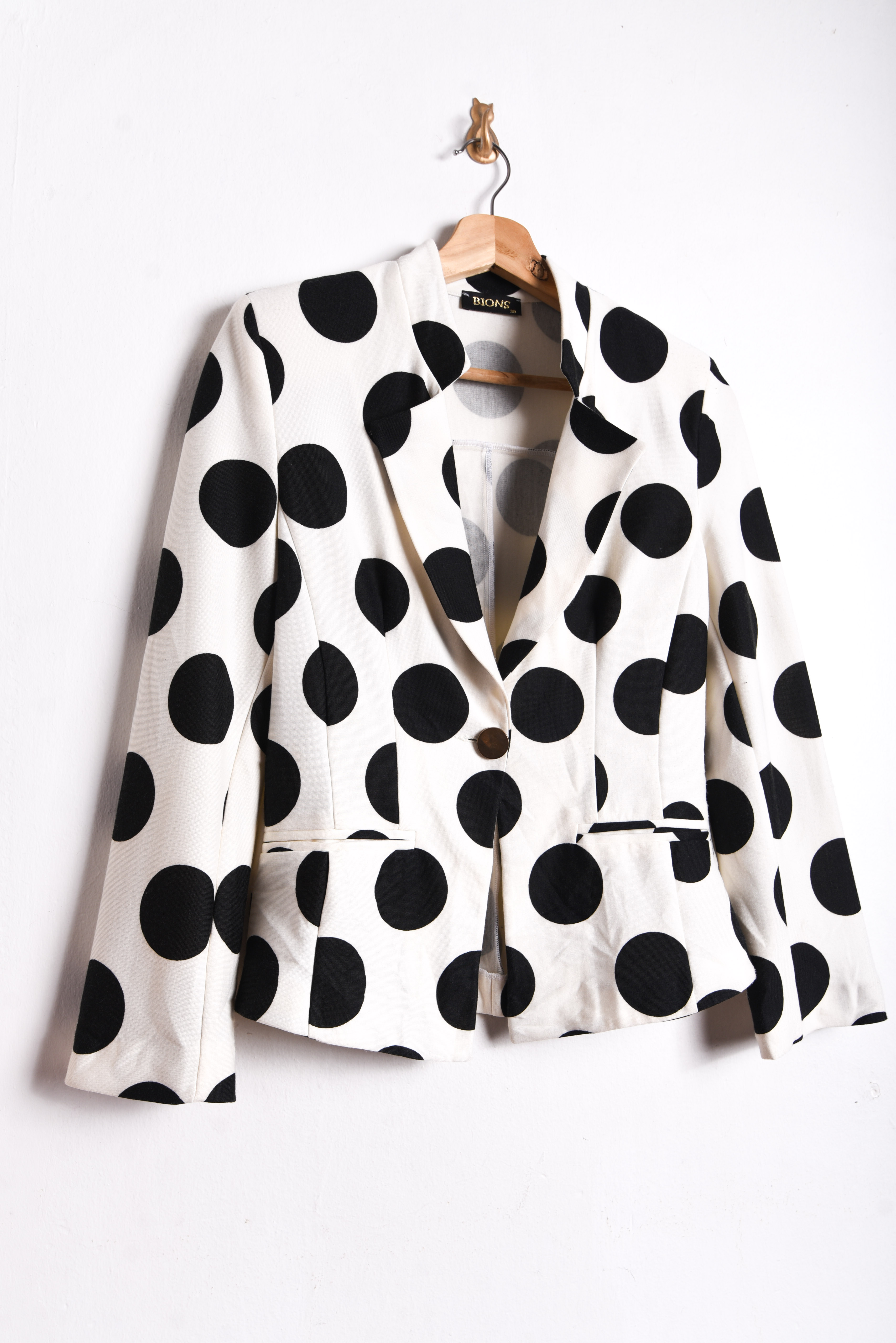 Blazer marfil lunares