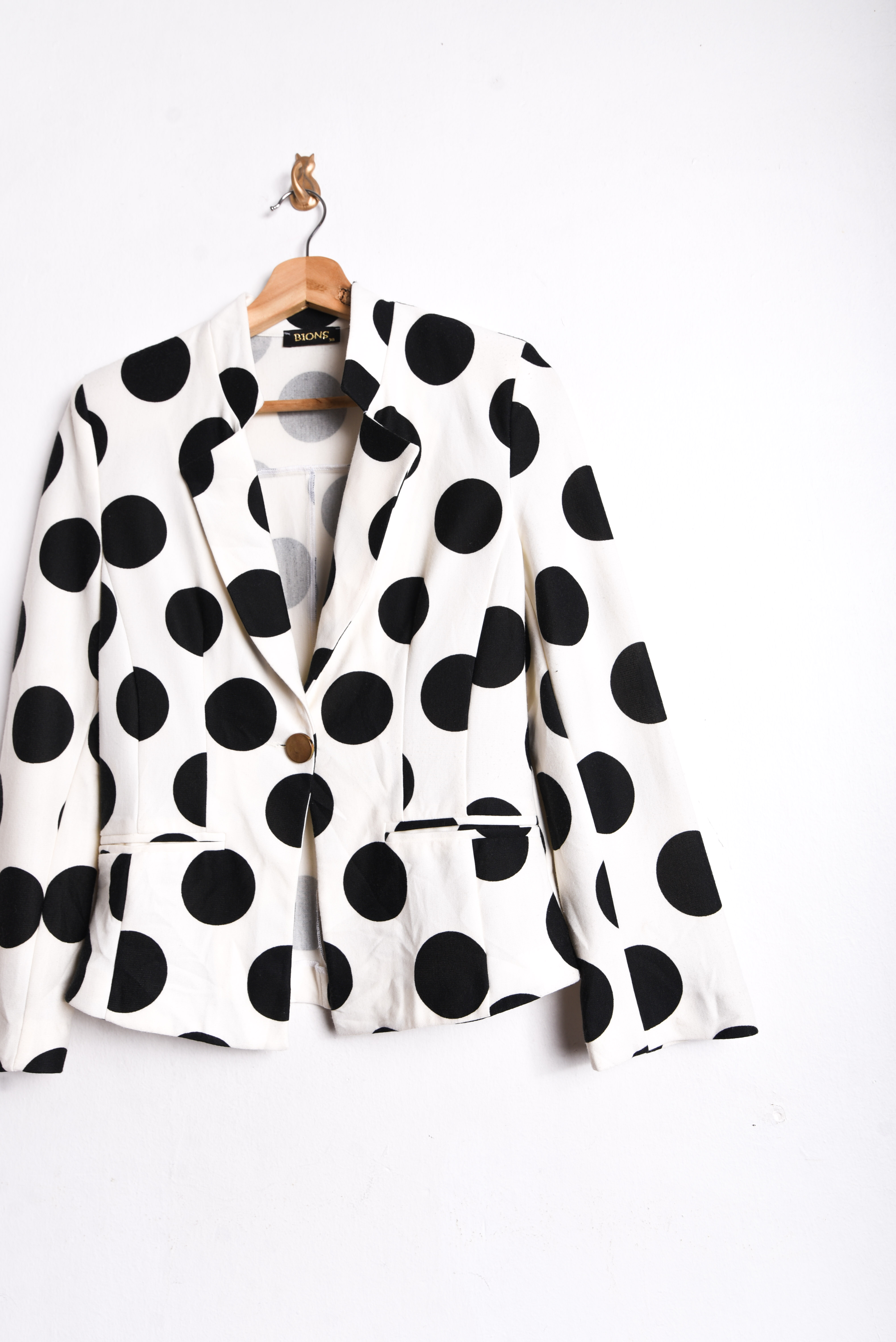 Blazer marfil lunares