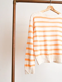 Chaleco marfil stripes