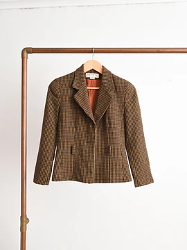 Blazer pata de gallo lana 90s