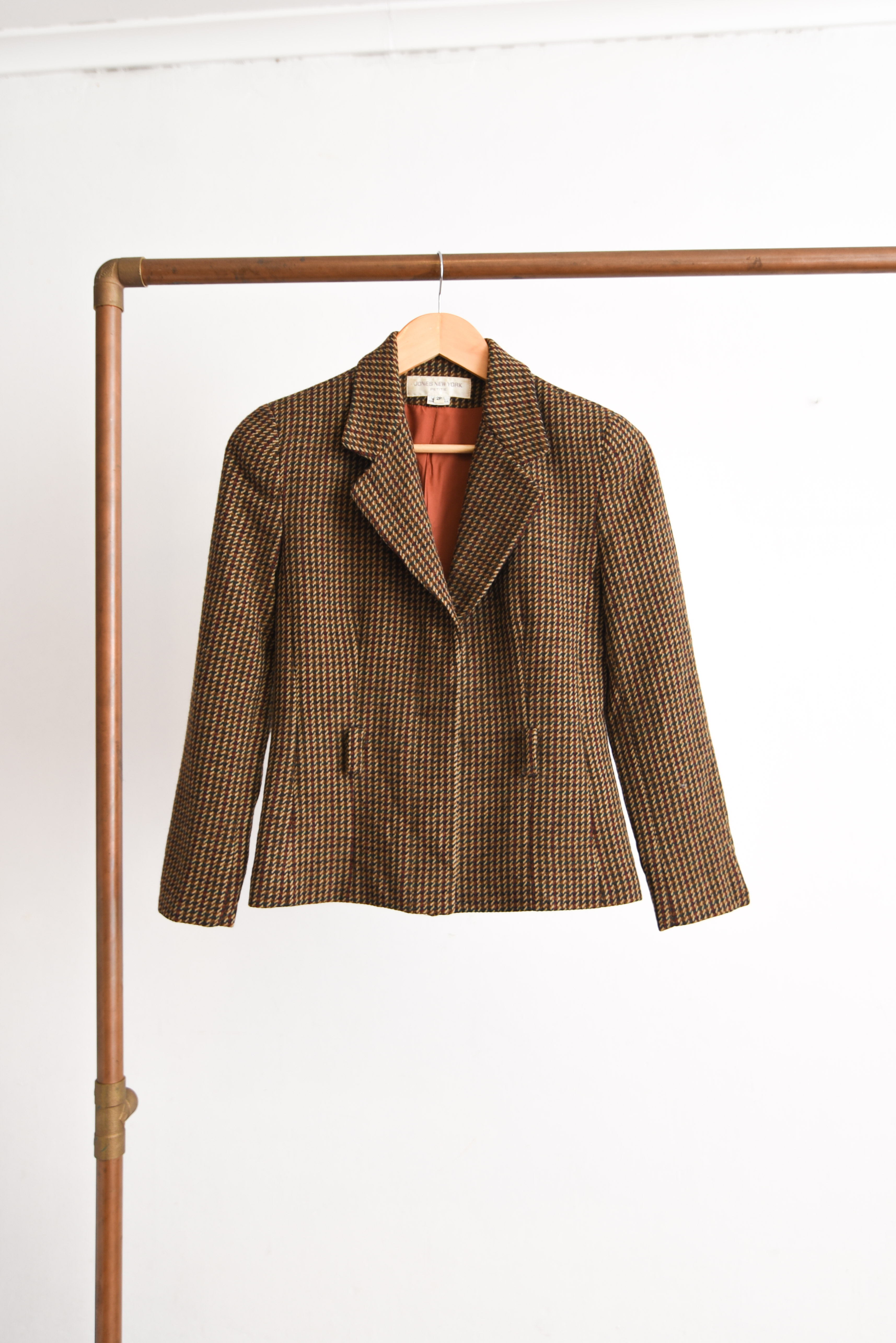 Blazer pata de gallo lana 90s