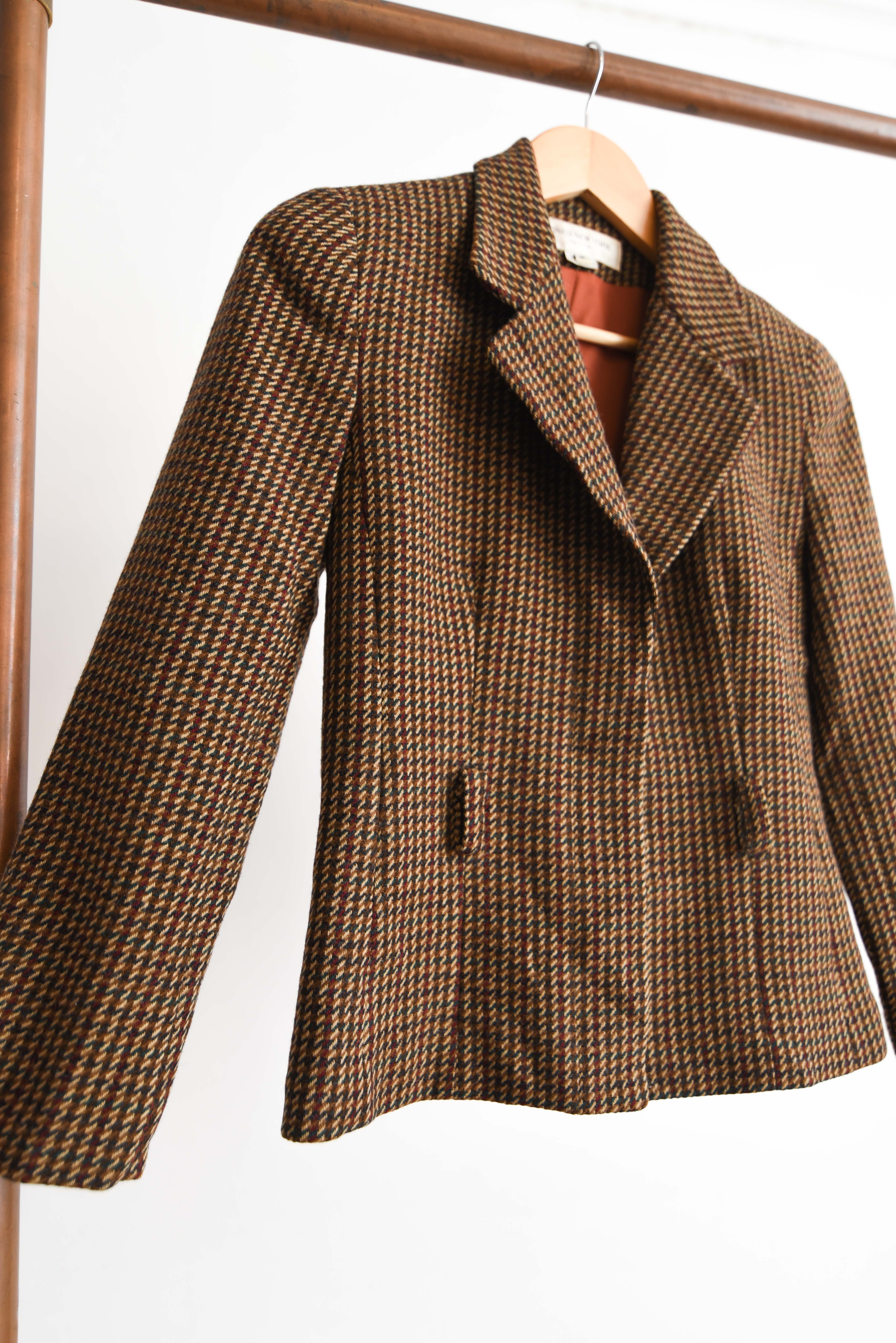 Blazer pata de gallo lana 90s