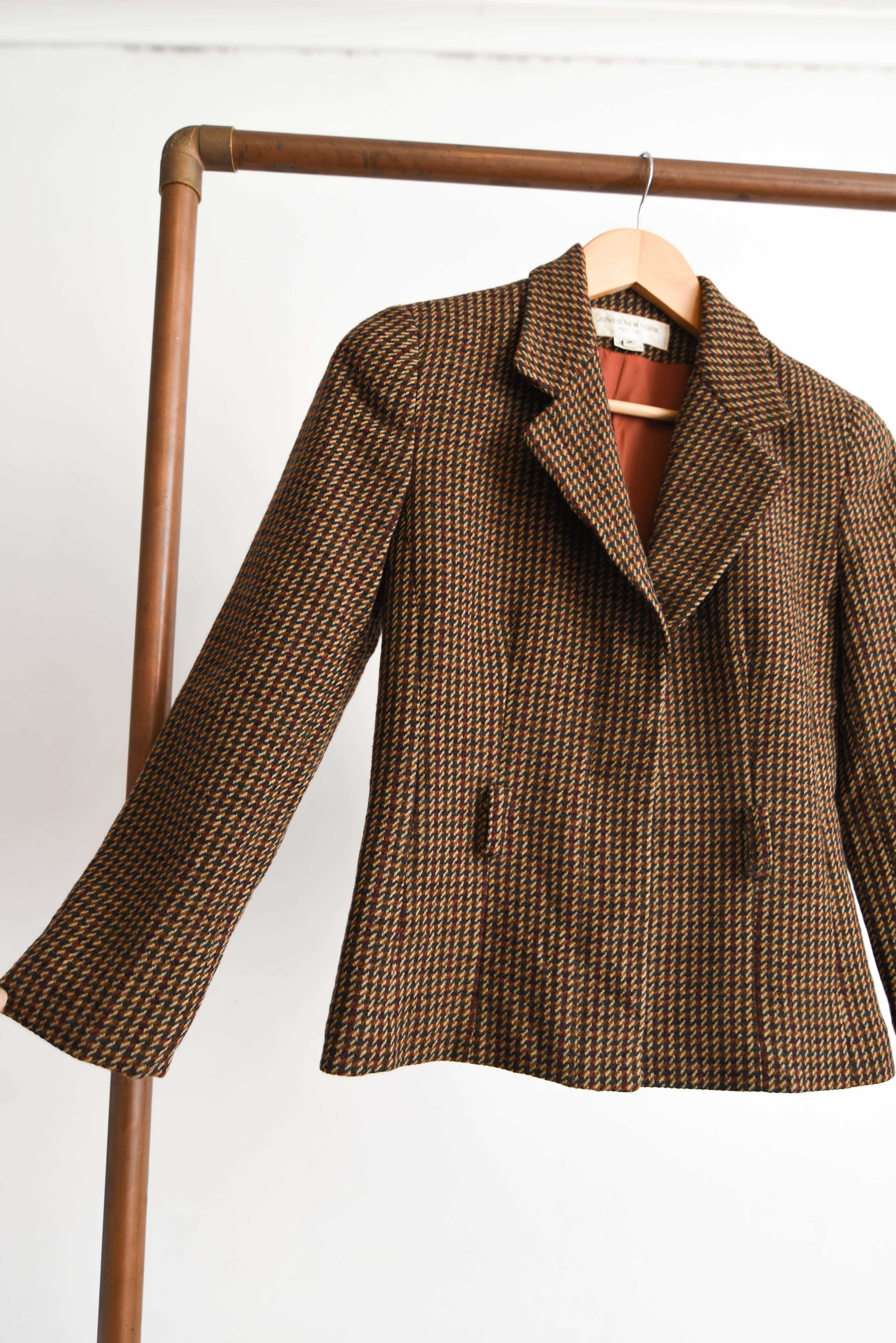 Blazer pata de gallo lana 90s