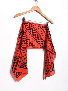 Pañuelo rojo vintage dots