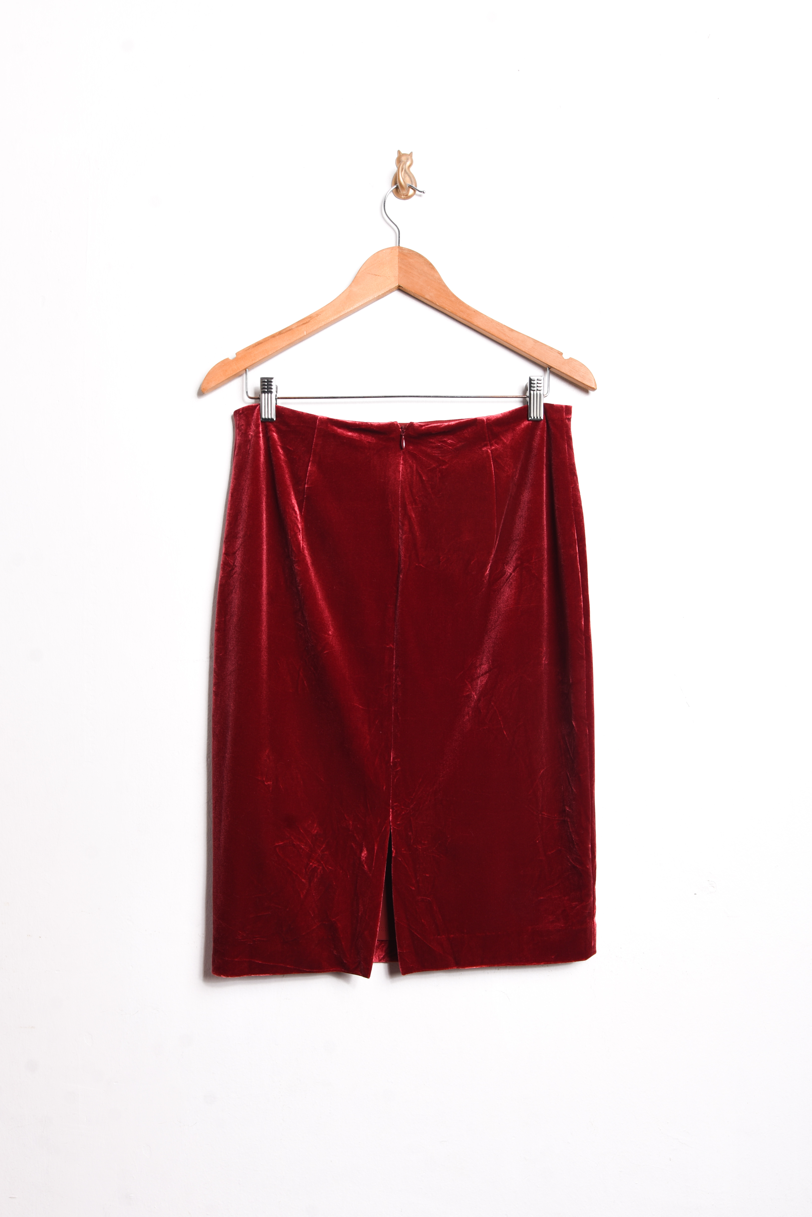 Falda terciopelo rojo