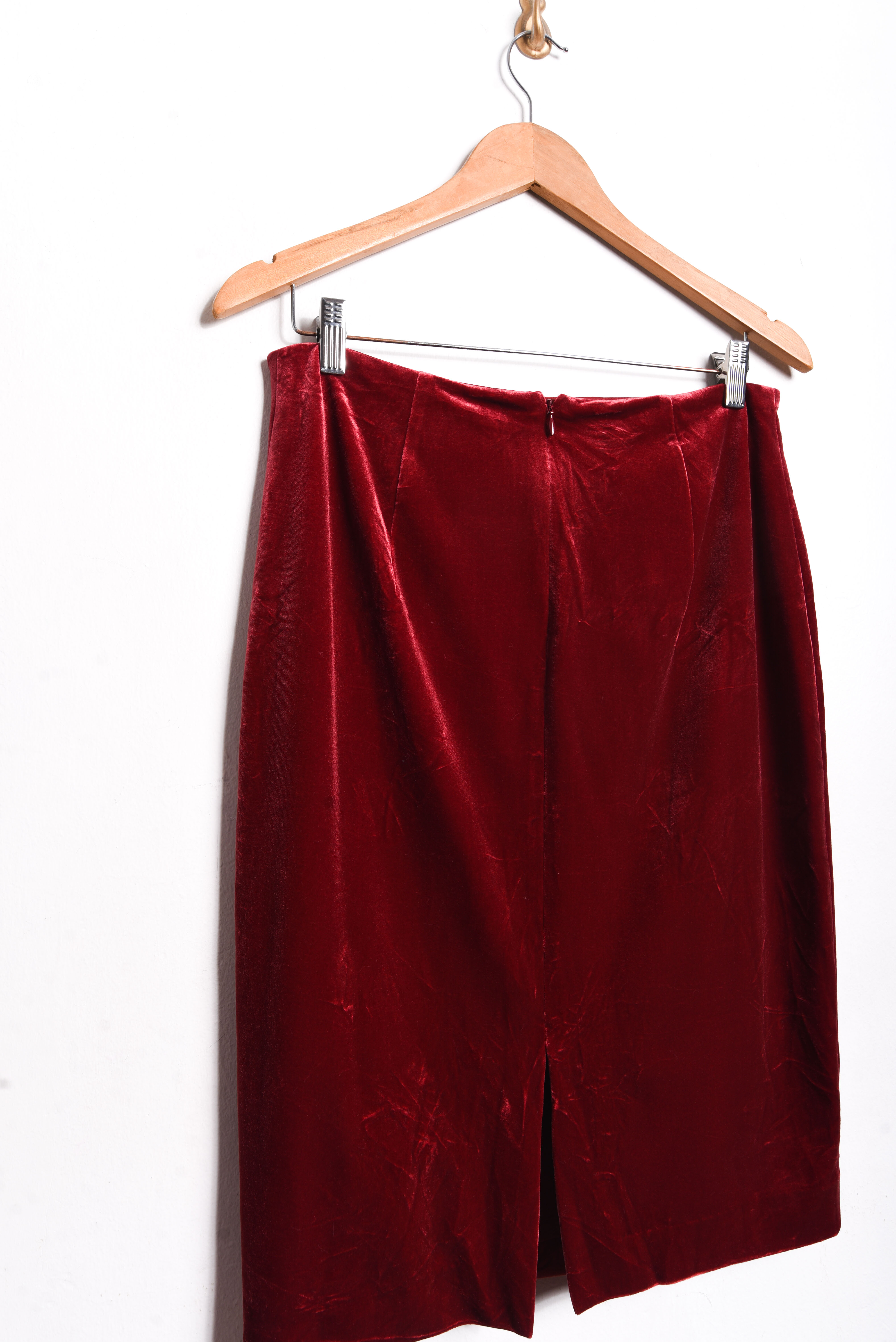 Falda terciopelo rojo