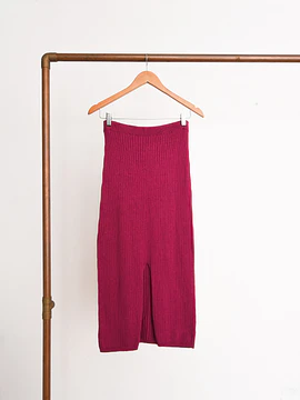 Falda rosa acanalada Free People