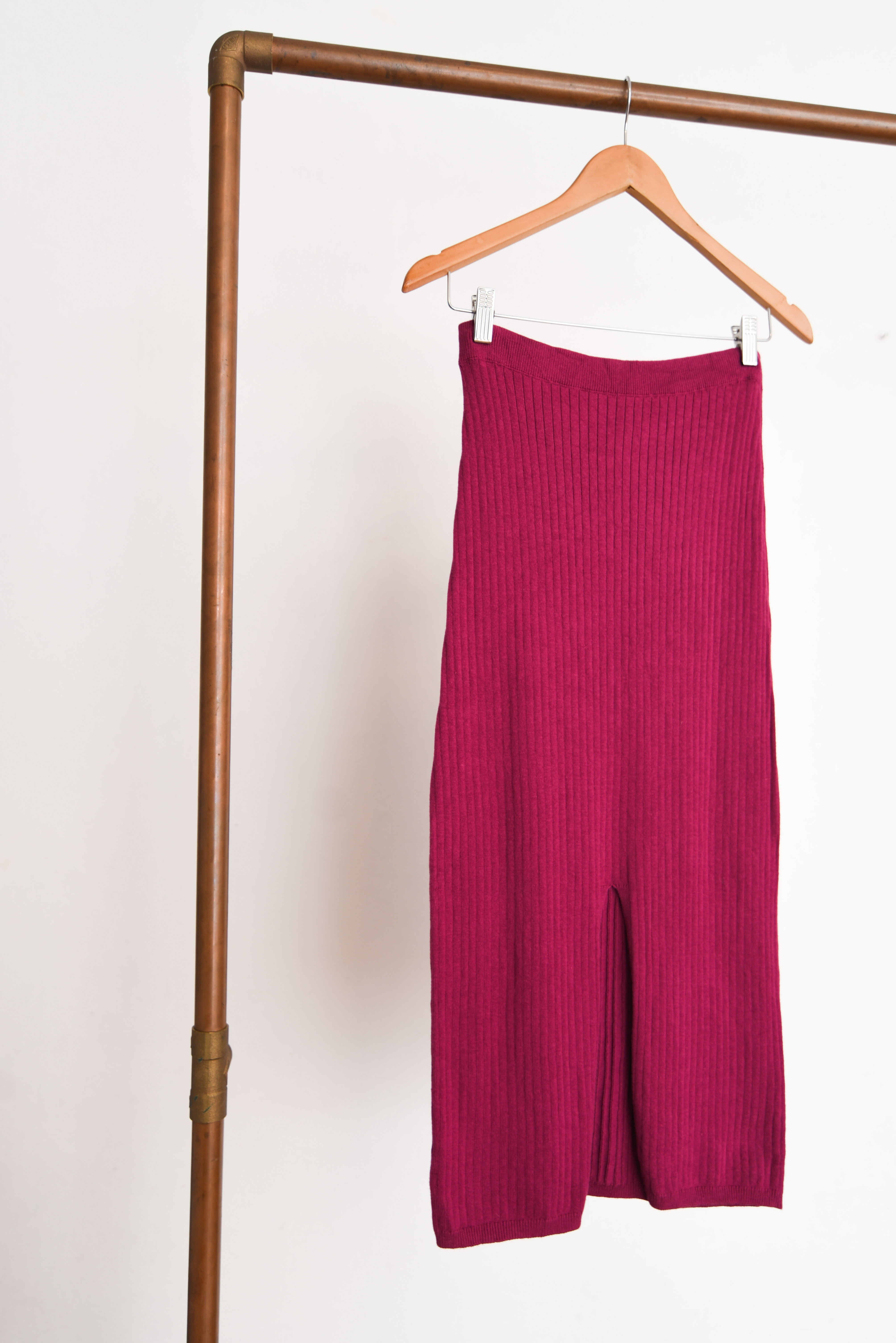 Falda rosa acanalada Free People