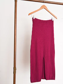 Falda rosa acanalada Free People